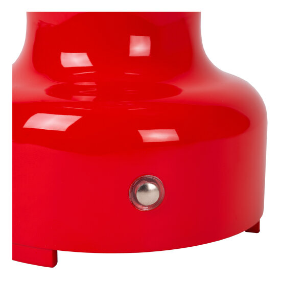 Jonas red rechargeable table lamp battery/battery LED dimmable 1x2W 3000K 3 StepDim