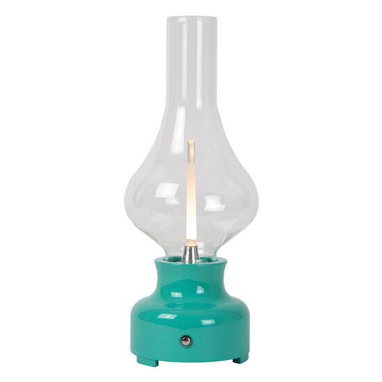 Jonas belle lampe de table rechargeable batterie/batterie LED dimmable 1x2W 3000K 3 StepDim turquoise