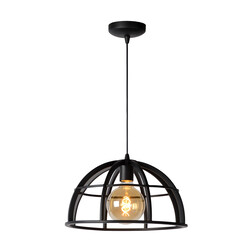 Kidra enkele hanglamp diameter 40 cm 1xE27 zwart