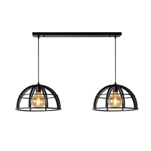 Kidra dubbel hanglamp 2xE27 zwart