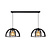 Kidra double hanging lamp 2xE27 black