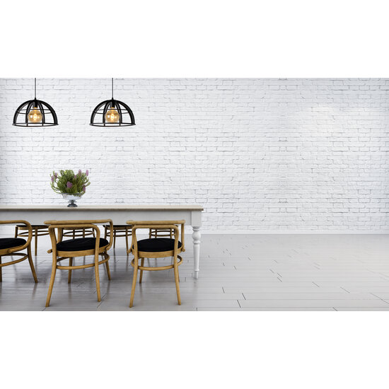 Kidra double hanging lamp 2xE27 black