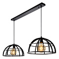 Kidra double hanging lamp 2xE27 black