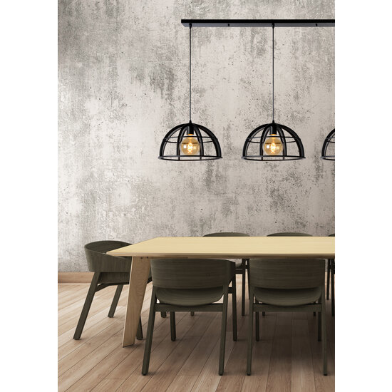 Kidra triple hanging lamp diameter 40 cm 3xE27 black