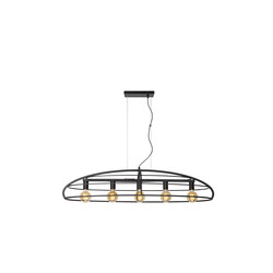 Kidra large hanging lamp 5xE27 black