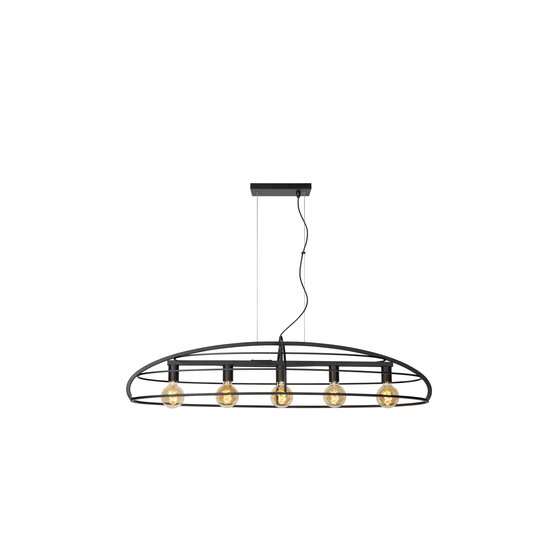 Kidra grande suspension 5xE27 noire