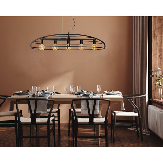 Kidra grande suspension 5xE27 noire