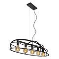 Kidra large hanging lamp 5xE27 black