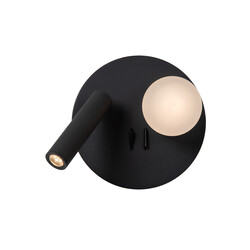 Lampe de chevet Bollo LED 1x3,7W 3000K avec point de chargement USB noir