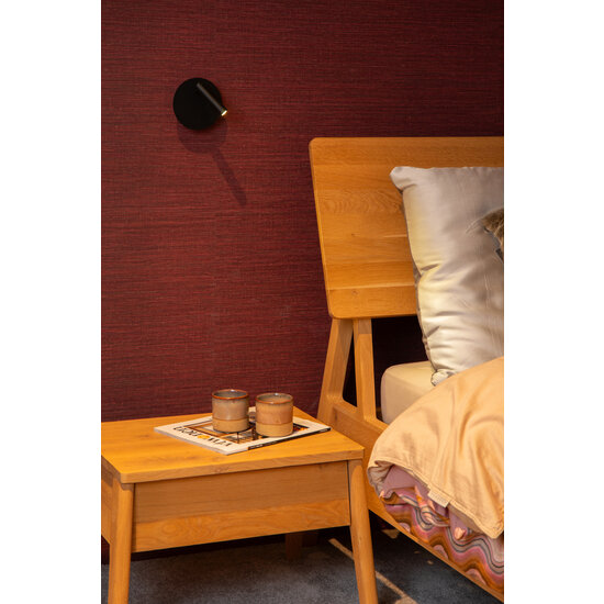 Bareto zwarte oplaadbare bedlamp accu/batterij diameter 10,2 cm LED 1x2W 3000K met magnetisch montagesysteem