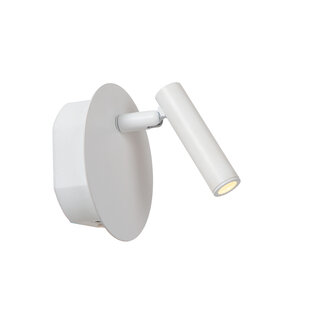 Bareto witte oplaadbare bedlamp accu/batterij diameter 10,2 cm LED 1x2W 3000K met magnetisch montagesysteem