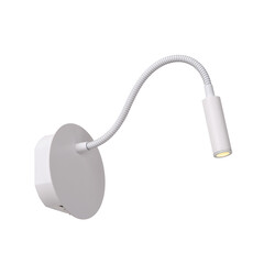 Bareto witte oplaadbare bedlamp accu/batterij diameter 11 cm LED 1x2W 3000K met magnetisch montagesysteem