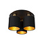 Fluffy large ceiling lamp diameter 37 cm 3xE27 black