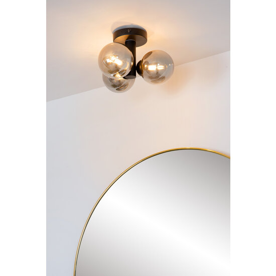 Ruud ceiling lamp bathroom diameter 28 cm 3xG9 IP44 black