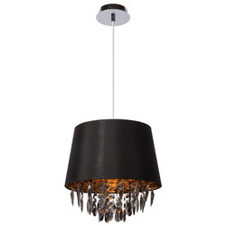 Luxo zwarte hanglamp diameter 30 cm 1xE27