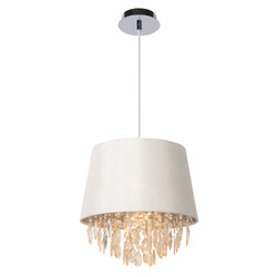 Lampe à suspension Luxo blanche diamètre 30 cm 1xE27