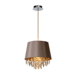 Lampe à suspension Luxo diamètre 30 cm 1xE27 taupe