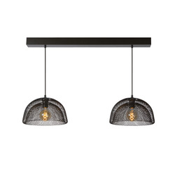 Messi dubbele hanglamp 2xE27 zwart