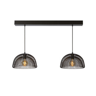 Messi double hanging lamp 2xE27 black