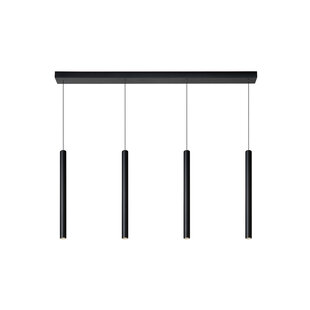 Lampe suspendue Zelda noire LED dimmable 4x4W 3000K