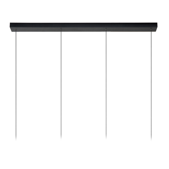 Lampe suspendue Zelda noire LED dimmable 4x4W 3000K