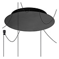 Zelda grote zwarte hanglamp diameter 120 cm LED dimbaar 6x4W 3000K