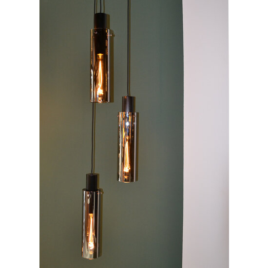 Lanzo mooie hanglamp diameter 32 cm 3xE27 gerookt