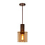 Lampe à suspension Doreo diamètre 20 cm 1xE27 ambre