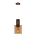 Lampe à suspension Doreo diamètre 20 cm 1xE27 ambre