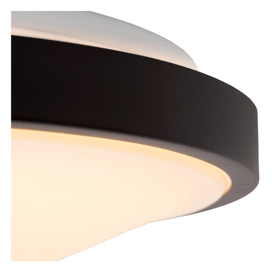 Moovea medium ceiling lamp bathroom diameter 34.8 cm LED 1x18W 2700K IP44 black