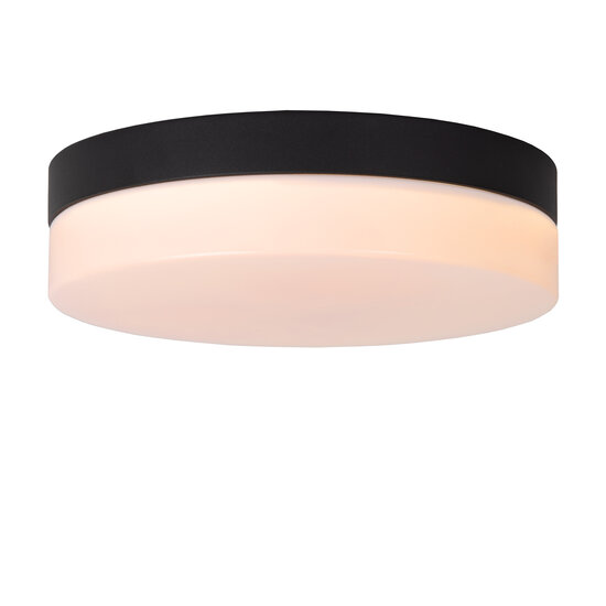 Steve petit plafonnier salle de bain diamètre 23 cm LED 1x12W 2700K IP44 noir