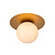 Riddick ceiling lamp diameter 25 cm 1xE27 matt gold brass
