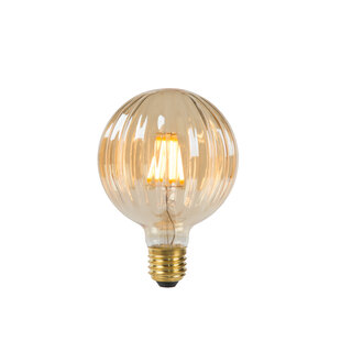 Lampe à filament RAYÉE diamètre 9,5 cm LED E27 1x6W 2200K ambre