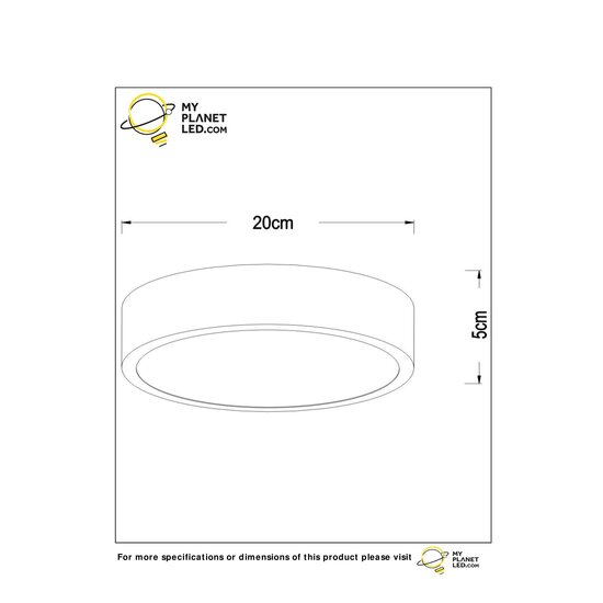 Plafonnier Roanne diamètre 20 cm LED dimmable 1x12W 2700K 3 StepDim blanc