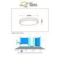 Steve Maxi Deckenleuchte Badezimmer Durchmesser 34,5 cm LED 1x24W 2700K IP44