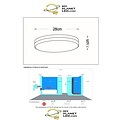 Steve medium plafondlamp badkamer diameter 28 cm LED 1x18W 2700K IP44 zwart