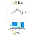 Steve small white ceiling lamp bathroom diameter 23 cm LED 1x12W 2700K IP44