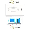 Moovea medium ceiling lamp bathroom diameter 34.8 cm LED 1x18W 2700K IP44 black