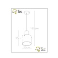 Doreo hanging lamp diameter 20 cm 1xE27 amber
