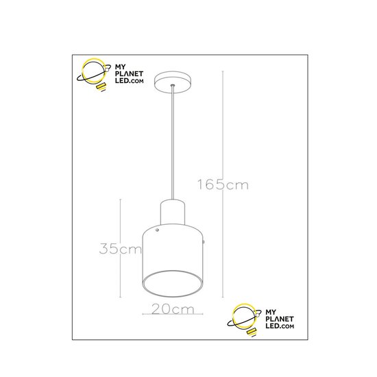 Lampe à suspension Doreo diamètre 20 cm 1xE27 ambre