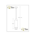 Lanzo Hängelampe Durchmesser 10 cm 1xE27 geräuchert