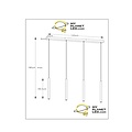 Lampe suspendue Zelda noire LED dimmable 4x4W 3000K