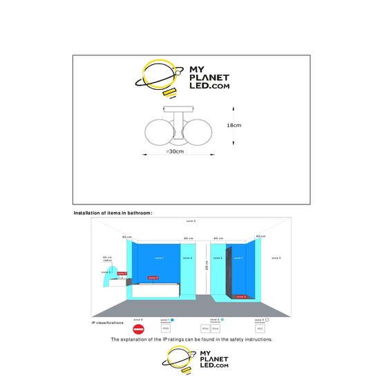 Ruud Deckenleuchte Badezimmer Durchmesser 28 cm 3xG9 IP44 mattgoldenes Messing