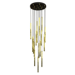 Veneto gold cylinders 17 tubes pendant lamp for G9 LED