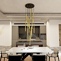 Veneto golden cylinders 17 tubes pendant lamp for G9 LED
