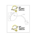 Bareto lámpara de noche plegable recargable negra batería diámetro 11 cm LED 1x2W 3000K con sistema de montaje magnético