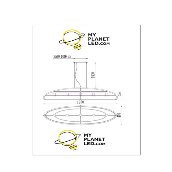 Kidra große Hängelampe 5xE27 schwarz