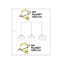 Kidra triple hanging lamp diameter 40 cm 3xE27 black