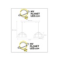 Kidra double hanging lamp 2xE27 black