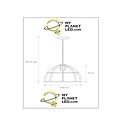 Kidra single hanging lamp diameter 40 cm 1xE27 black